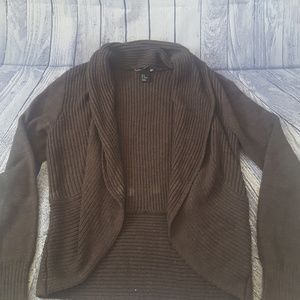 H&M Brown Open Sweater Shrug, Medium